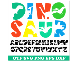 dinosaur font otf, dino font svg, kids fonts, childrens font, boys fonts, dinosaur font svg cricut, baby child font svg