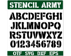 Stencil Font TTF, Army Stencil Font SVG Cricut, Stencil letters svg, Stencil Military Font svg, Army font svg Cricut