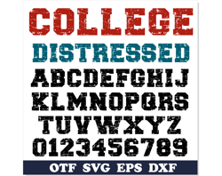 College Distressed font TTF, Distressed font otf, Sport font otf, Varsity font svg Cricut, Distressed Sport Varsity font