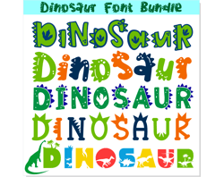 Dinosaur Font Bundle, Dinosaur Font SVG Cricut, Dinosaur Font TTF, Dino Font svg, Dinosaur svg, Dinosaur Birthday svg,