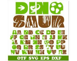 Dinosaur Font OTF, Dino Font SVG, Dinosaur Font svg Cricut, Dinosaur letters svg, Dinosaur svg, Baby Font