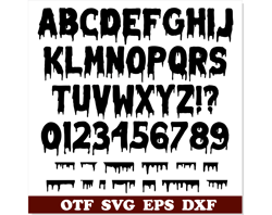 Dripping font SVG, Dripping borders svg cricut, Dripping font TTF, Dripping Blood svg, Dripping svg, Halloween font svg