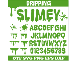 Slimey SVG PNG Bundle | Dripping font TTF, Slimey svg Cricut, Halloween font otf, dripping font, Dripping borders svg