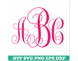 Monogram Family Font SVG OTF PNG | fancy monogram font, monogram font svg, monogram font png, monogram font cricut