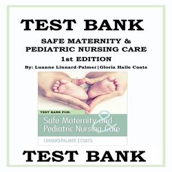 SAFE MATERNITY & PEDIATRIC NURSING CARE 1st EDITION TEST BANK By Luanne Linnard-Palmer and Gloria Haile Coats ISBN- 978-