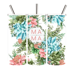 Mom Tumbler, Valentines Day Mother's Day gift for her, Mom, Grandma, Sister, Mama Skinny Tumbler with Lid and Straw