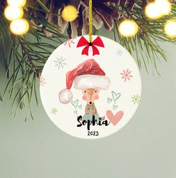 cute baby 1st christmas ornament, baby boy girl name ornament, new baby christmas ornament, custom k