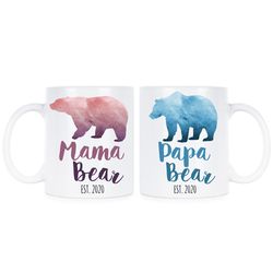 mama bear est 2020 papa bear est 2020 new mom mug new dad mug mama bear papa bear mama bear 2020 papa bear 2020