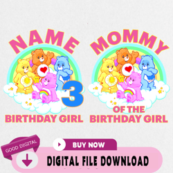 custom care bears birthday png, care bears family bday, care bears bday party family matching-markivey