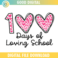 100 Days Of Loving School ,100th day of school,back to school,School,100 Days svg, Teacher svg, School svg