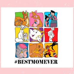 Best Mom Ever Disney Mama Characters ,Trending, Mothers day svg, Fathers day svg, Bluey svg, mom svg, dady svg.jpg