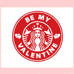 be my valentine venti cup decal svg ,valentine svg,valentine day ,valentine,happy valentine, cupid svg