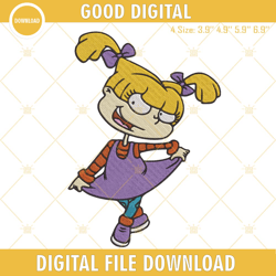 Angelica Pickles Rugrats Embroidery Design File, Embroidery Design,Embroidery Design svg, Embroidery