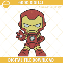 Baby Iron Man Embroidery Files, Super Hero Embroidery Designs, Embroidery Design,Embroidery Design svg, Embroidery