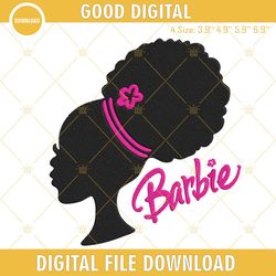 Black Barbie Embroidery Designs, Afro Barbie Girl Embroidery Files, Embroidery Design,Embroidery Design svg, Embroidery