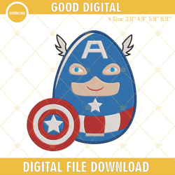 Captain America Easter Egg Embroidery Design, Super Hero Easter Machine Embroidery Files, Embroidery Design,Embroidery D