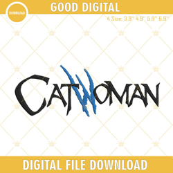 Catwoman Logo Embroidery Designs, Superhero DC Comics Machine Embroidery Files, Embroidery Design,Embroidery Design svg,