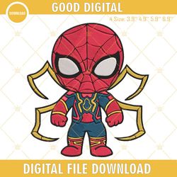 Chibi Spider Man Embroidery Designs Files, Embroidery Design,Embroidery Design svg, Embroidery