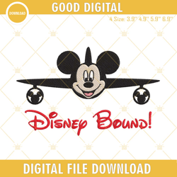 Disney Bound Mickey Embroidery Design, Disney Vacation Embroidery File, Embroidery Design,Embroidery Design svg, Embroid