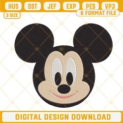 Baby Mickey Face Embroidery Designs, Cute Disney Mouse Embroidery Files.jpg