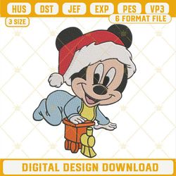 Christmas Baby Mickey Embroidery Designs, Baby mickey Embroidery Design File.jpg