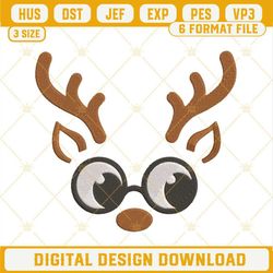 Christmas Reindeer Face Embroidery Design File.jpg