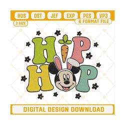 Hip Hop Mickey Embroidery Designs, Funny Easter Day Embroidery Files.jpg