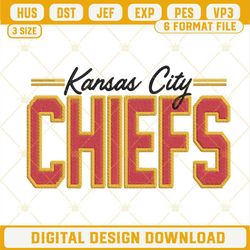 Kansas City Chiefs Embroidery Designs, Kansas City Football Embroidery Files.jpg