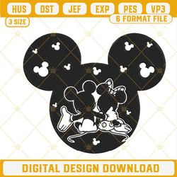 Mickey And Minnie Couple Mouse Head Embroidery Designs, Funny Disney Machine Embroidery Files.jpg