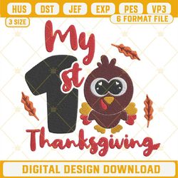 My First Thanksgiving Embroidery Design, My 1st Thanksgiving Embroidery Design File.png