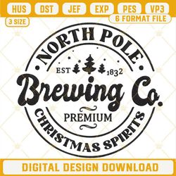 North Pole Brewing Company Christmas Embroidery Design File.jpg