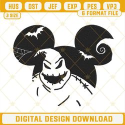 Oogie Boogie Mouse Ears Embroidery Designs, Nightmare Before Christmas Embroidery Files.jpg