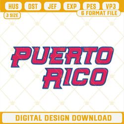 Puerto Rico Baseball Embroidery Designs, Puerto Rico Beisbol Embroidery Files.jpg