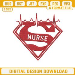 Super Nurse Embroidery Design, Nurse Logo Embroidery Design.jpg