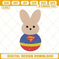 Superman Easter Peep Bunny Machine Embroidery Design File.jpg