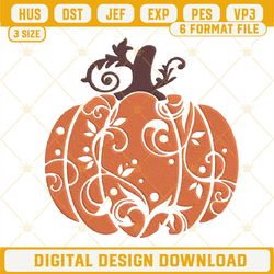 Swirly Pumpkin Machine Embroidery Design File.png