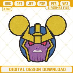 Thanos Mickey Mouse Ears Embroidery Design Files, Marvel Avengers Endgame Machine Embroidery Design.jpg