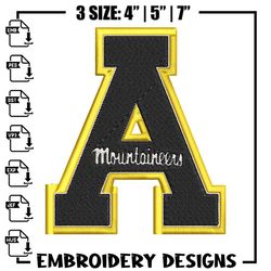 Appalachian State logo embroidery design, NCAA embroidery,Sport embroidery,Logo sport embroidery,Embroidery design,Embro
