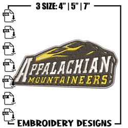 Appalachian State logo embroidery design, NCAA embroidery,Sport embroidery,Embroidery design,Logo sport embroidery,Embro