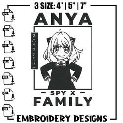Anya poster Embroidery Design, Spy x family Embroidery, Embroidery File, Anime Embroidery, Anime shirt, Digital download
