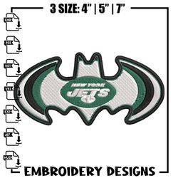Batman Symbol New York Jets embroidery design, Jets embroidery, NFL embroidery, sport embroidery, embroidery design.,Ani