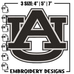 Auburn University logo embroidery design, NCAA embroidery, Embroidery design, Logo sport embroidery, Sport embroidery,An