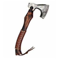 handmade viking axe custom handmade tomahawk camping tool axe with leather sheath