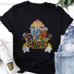 the amazing world of gumball elmore junior high t-shirt, the amazing world of gumball shirt, gumball shirt, vintage cart