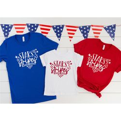 Stars And Stripes Shirt, Star and stripes Family Matching Shirt, 4th Of July Family Matching, Patriotic Tee, 4th Of July