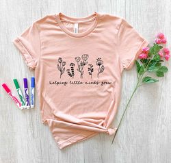 helping little minds grow t-shirt, back to school, teacher gift, teacher shirt, elementary school teacher shirt, kinderg