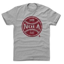 Aaron Nola Men's Cotton T-Shirt - Philadelphia Baseball Aaron Nola Ball R