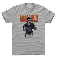 Jim McMahon Men's Cotton T-Shirt - Chicago Throwbacks Jim McMahon Sketch B