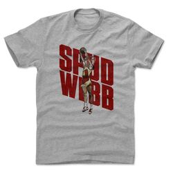 Spud Webb Men's Cotton T-Shirt - Atlanta Throwbacks Spud Webb Dunk R