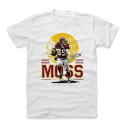 Santana Moss Men's Cotton T-Shirt - Washington Throwbacks Santana Moss Player Skyline